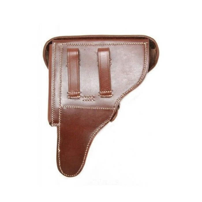 Brown Leather Military-Style OWB Flap Holster