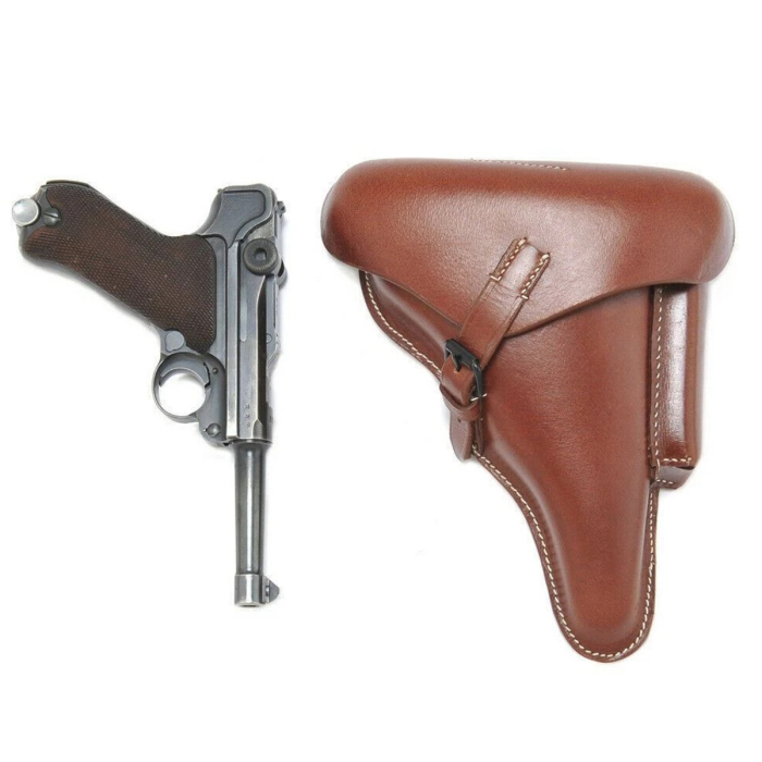Brown Leather Military-Style OWB Flap Holster