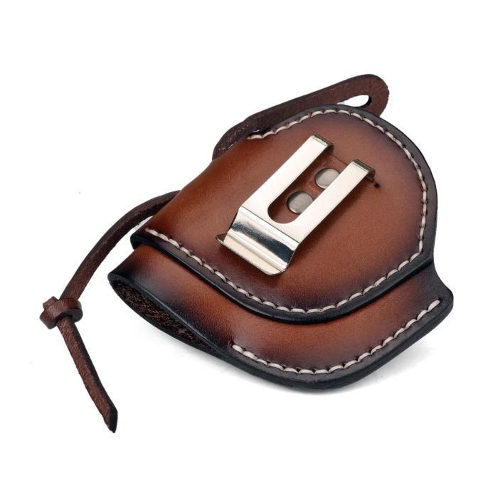 Brown Leather OWB Holster With Ammo Loops