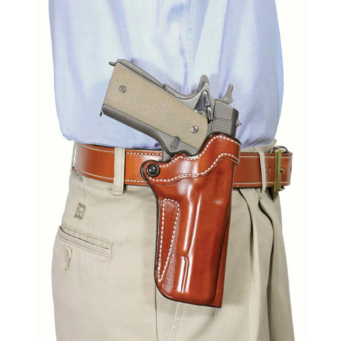 Brown Leather Paddle Holster For 1911 Pistols