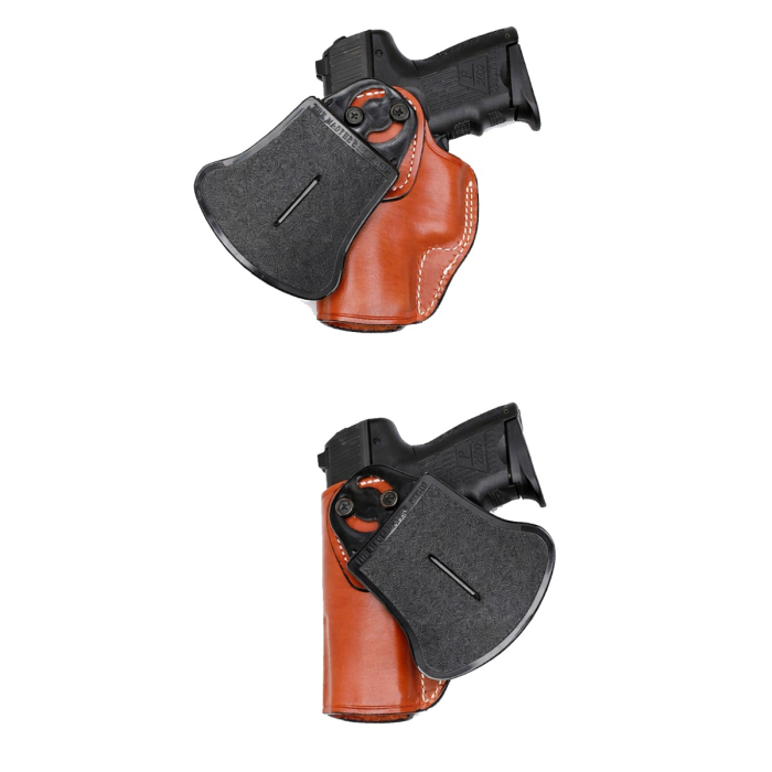 Brown Leather Paddle Holster Open Top