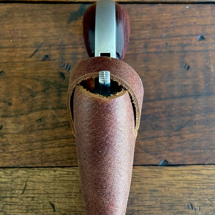 Brown Leather Pocket Revolver Snap Holster