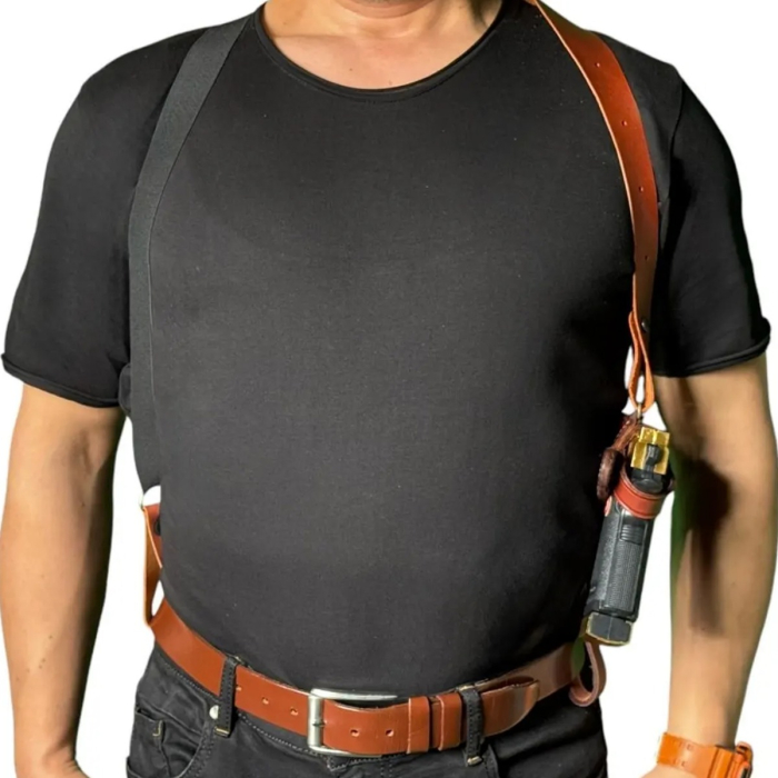 Brown Leather Shoulder Holster 3-in-1 for Colt 1911