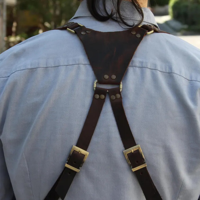 Brown Leather Shoulder Utility Bag