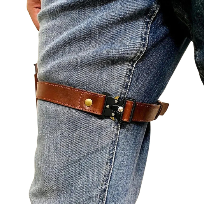 Brown Leather Tactical Drop-Leg Thigh Holster