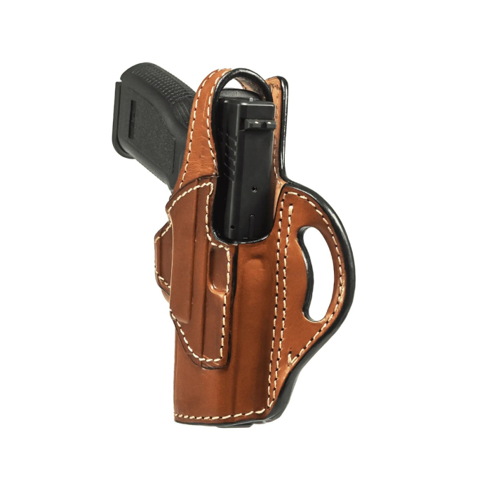 Brown Leather Thumb Break OWB Holster