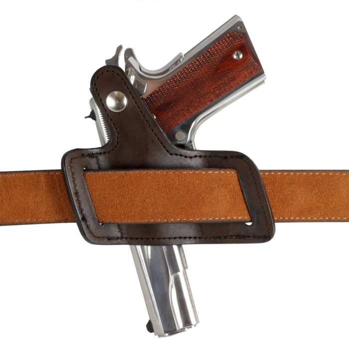 Brown Leather Thumb Break OWB Holster