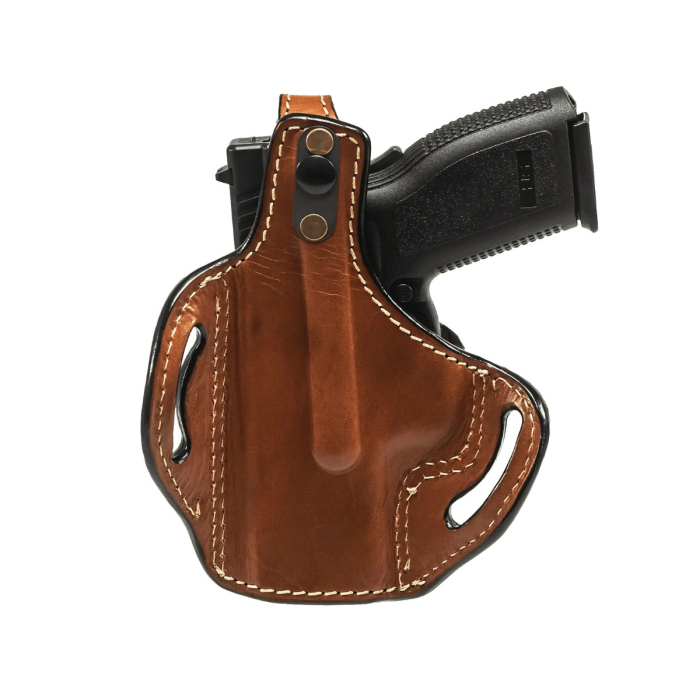 Brown Leather Thumb Break OWB Holster