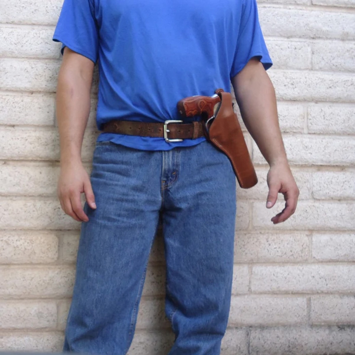 Brown Leather Two Position Cross Draw Holster