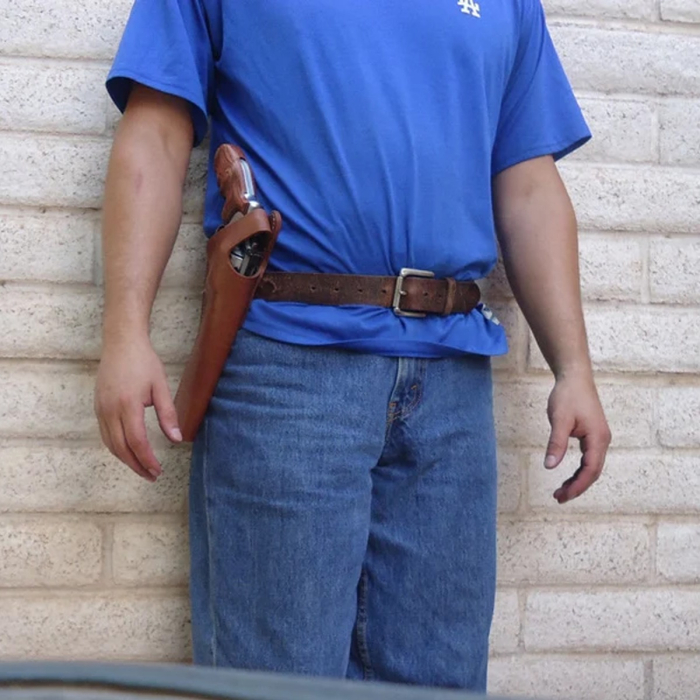 Brown Leather Two Position Cross Draw Holster