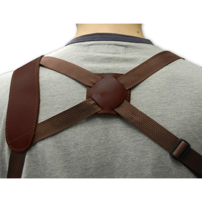 Brown Leather Vertical Revolver Shoulder Holster