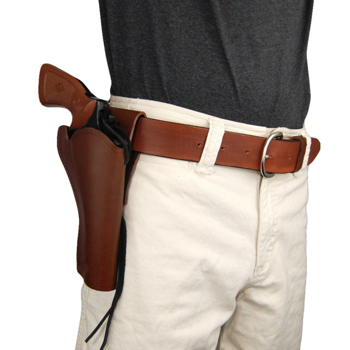 Brown Leather Western Style OWB Holster