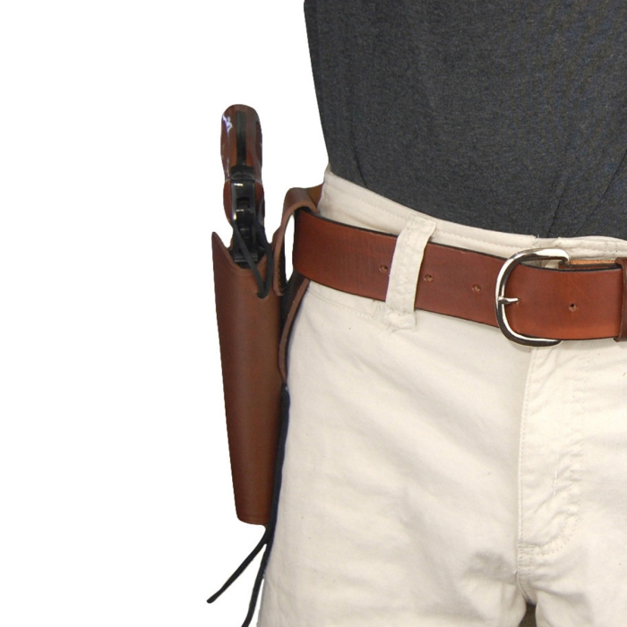 Brown Leather Western Style OWB Holster