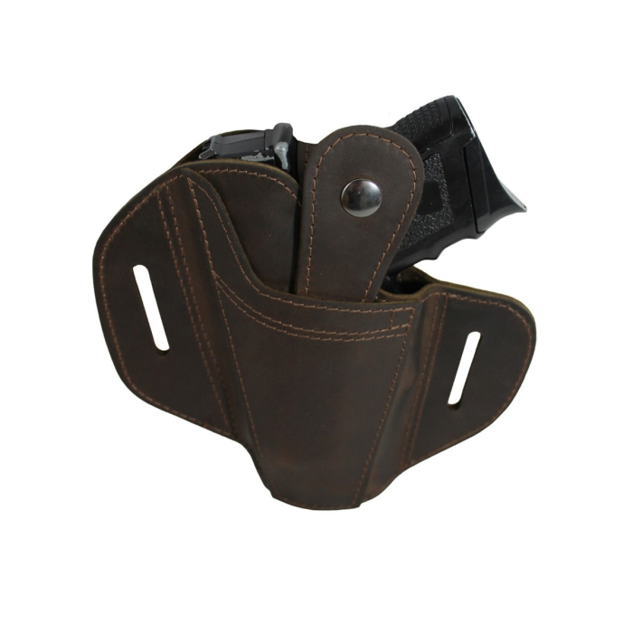 Brown Leather Ambidextrous Pancake Holster