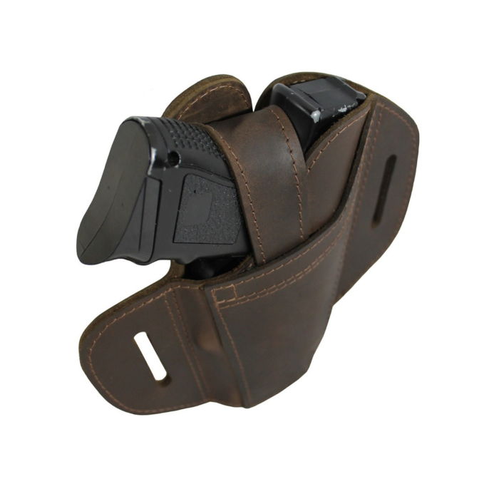 Brown Leather Ambidextrous Pancake Holster