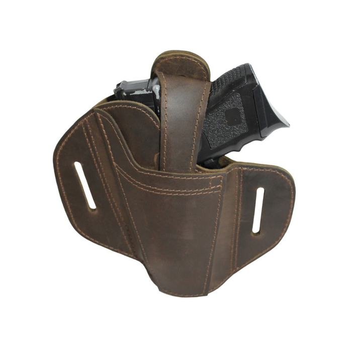 Brown Leather Ambidextrous Pancake Holster
