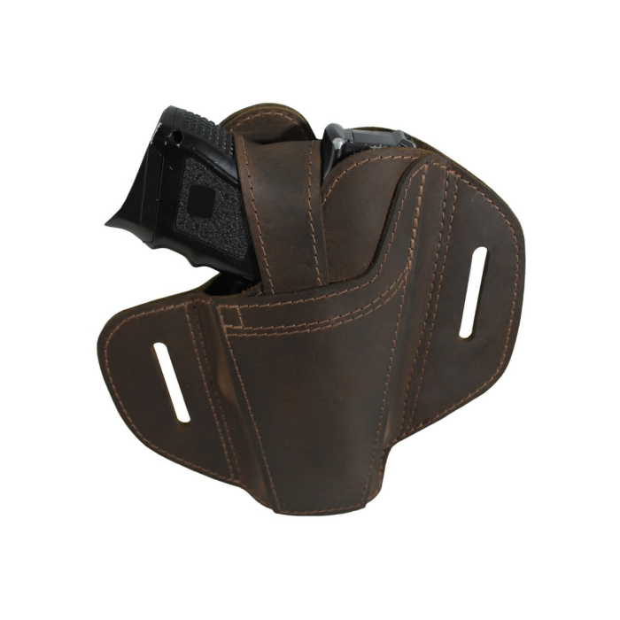 Brown Leather Ambidextrous Pancake Holster