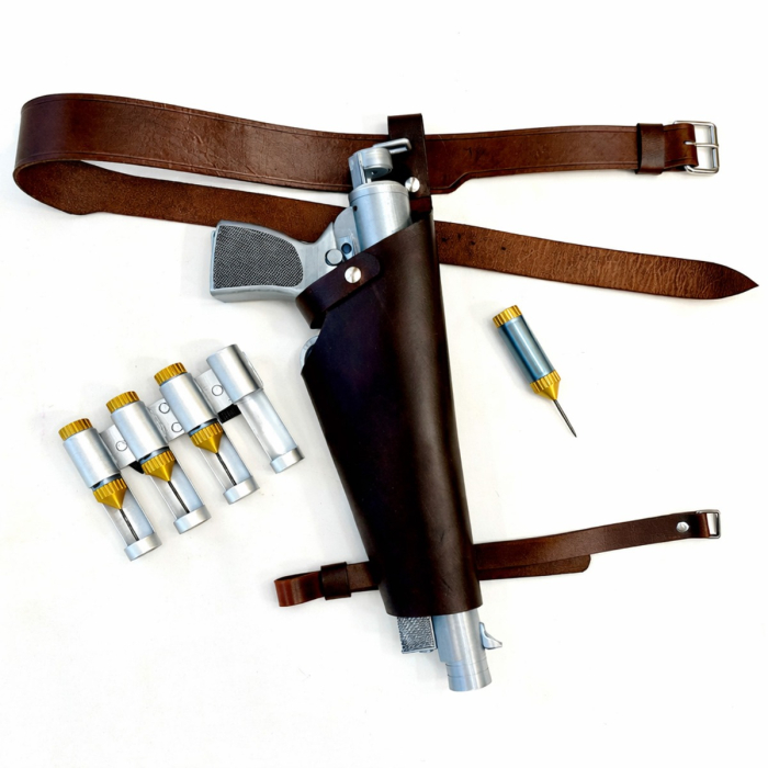 Brown Leather Drop Leg Hunting Holster Belt Rig