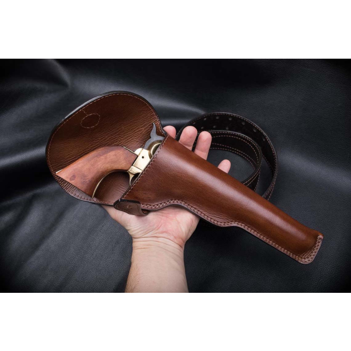 Brown Leather Flap Revolver Holster