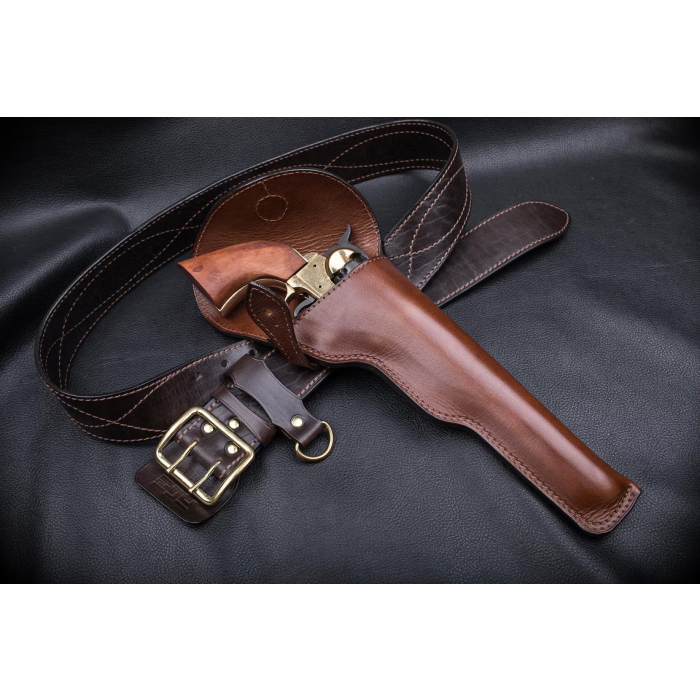 Brown Leather Flap Revolver Holster