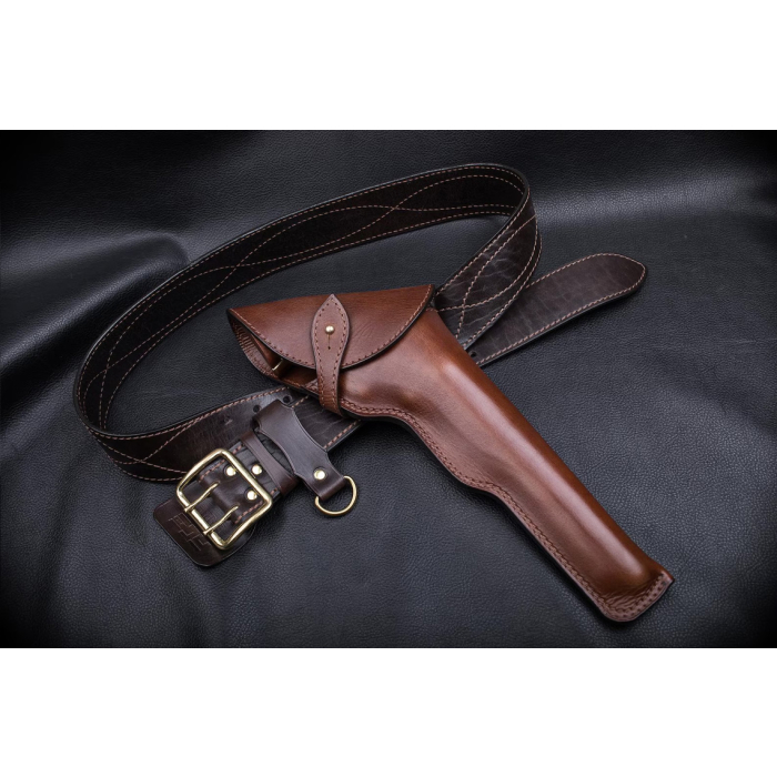 Brown Leather Flap Revolver Holster