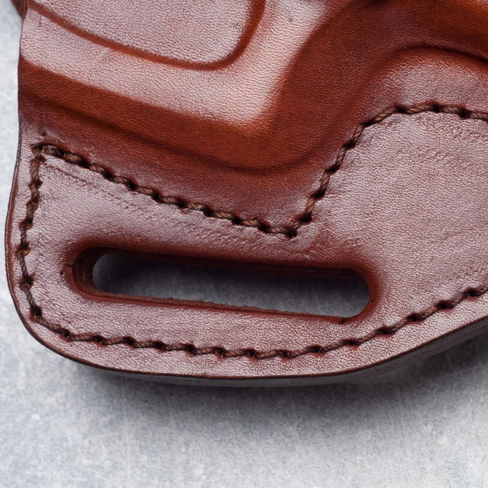 Brown Leather Horizontal Shoulder Holster Double Mag