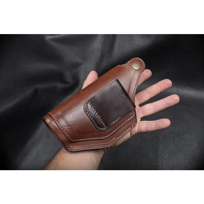 Brown Leather OWB Hunting Holster