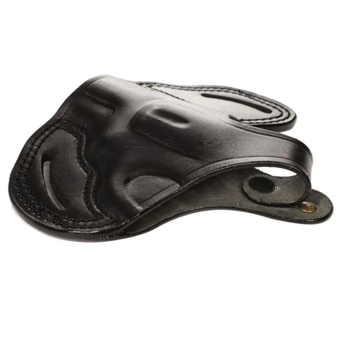 Black Leather Short Barrel OWB Revolver Holster