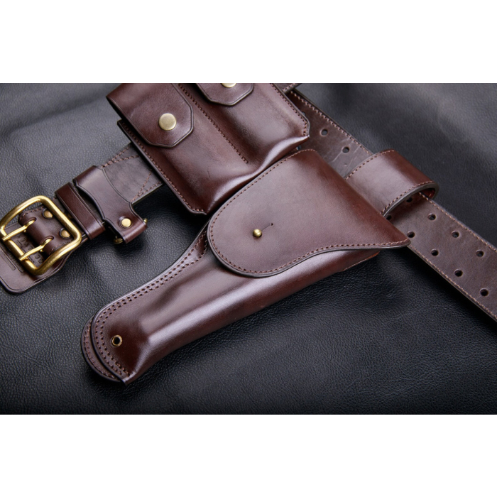 Brown Leather Vintage Belt Holster