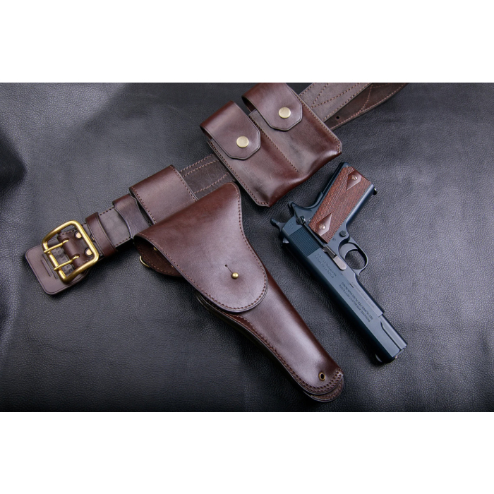 Brown Leather Vintage Belt Holster
