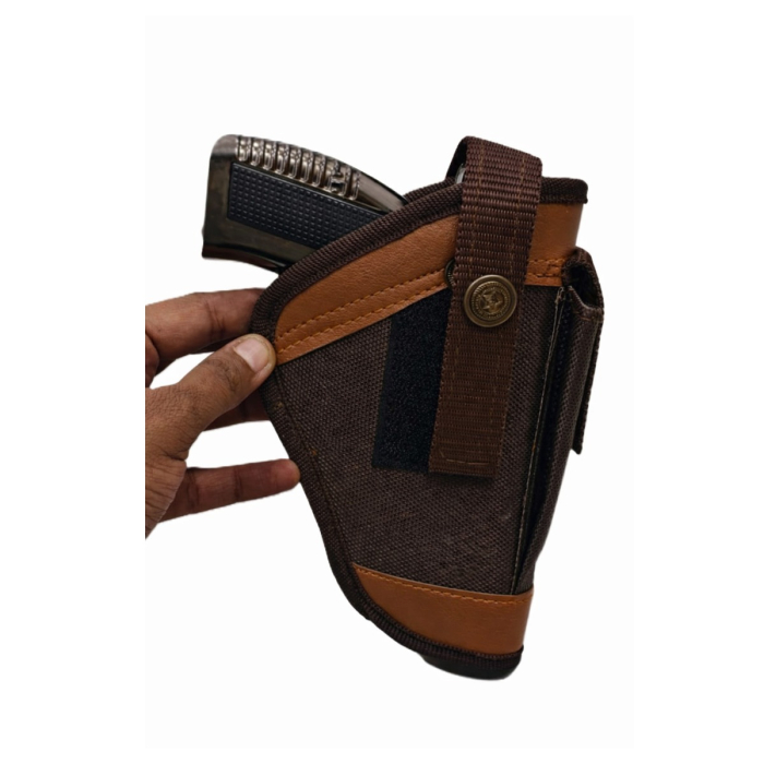 Brown Nylon Pistol Cover Holster