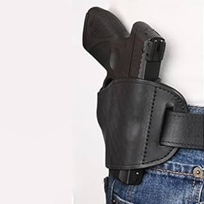 Black Leather Belt Slide Right Hand Holster