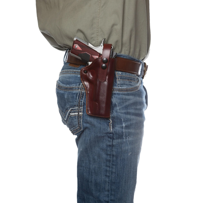 Burgundy Leather Alaska Hunter Hip Holster