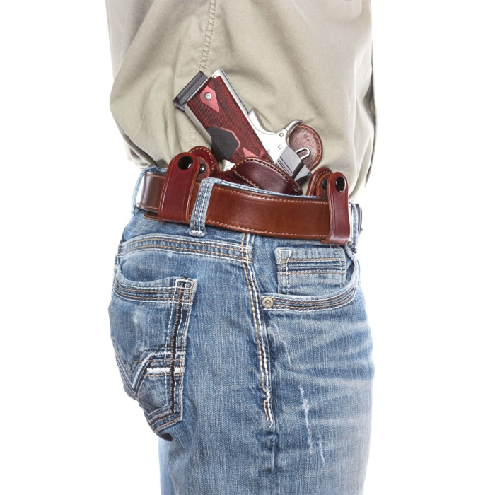 Burgundy Leather IWB Snap Loops Holsters