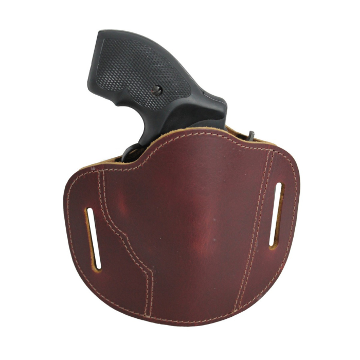Burgundy Leather Pancake Belt Slide Holster