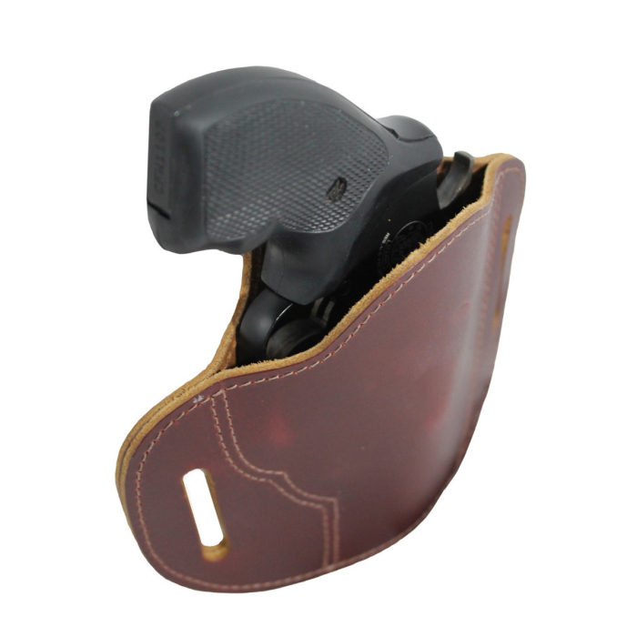 Burgundy Leather Pancake Belt Slide Holster