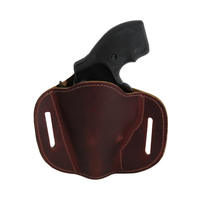 Burgundy Leather Pancake Belt Slide Holster