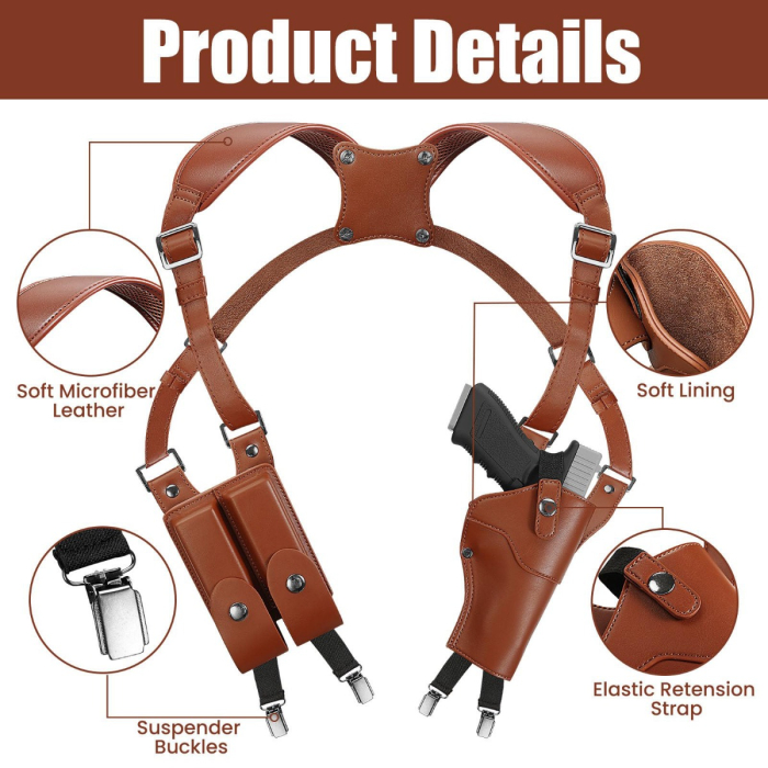 Chestnut Brown Vertical Shoulder Holster