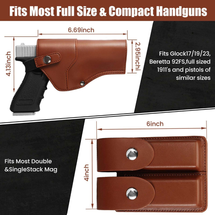 Chestnut Brown Vertical Shoulder Holster