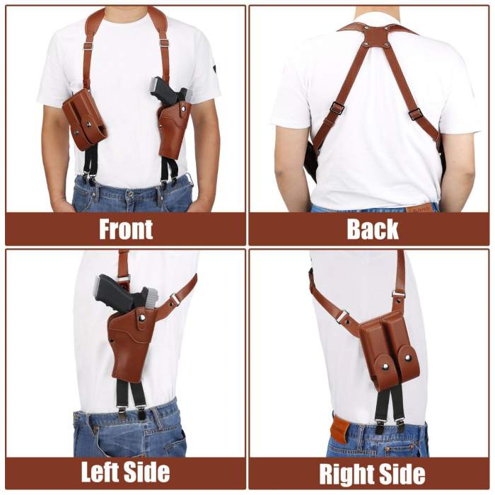 Chestnut Brown Vertical Shoulder Holster