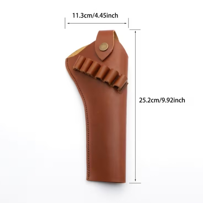 Vintage Western Leather Revolver Holster with Cartridge Loops