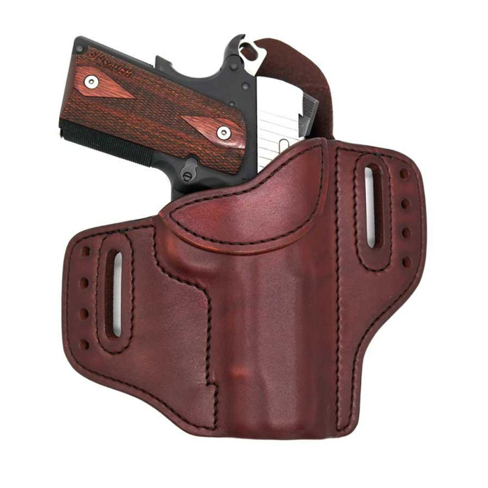 Burgundy Mahogany Cobra Hybrid Leather Holster