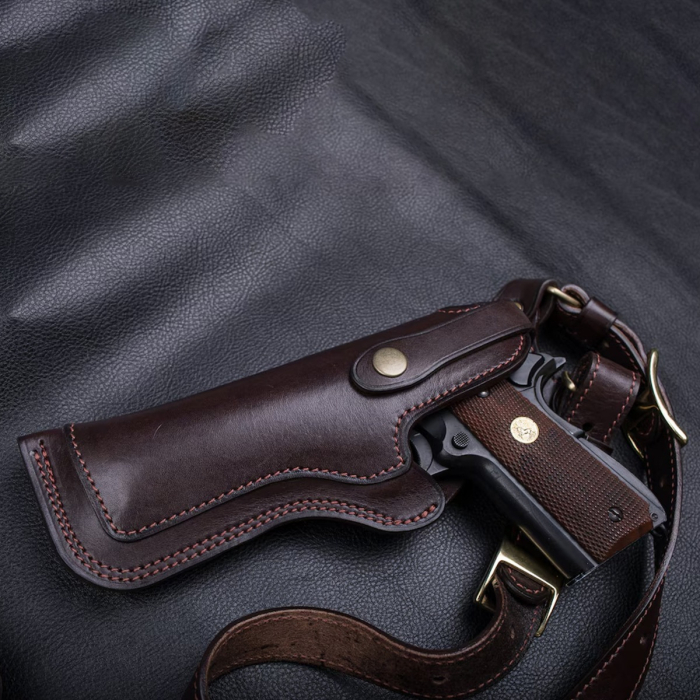 Colt 1911 Brown Leather Spider Shoulder Holster