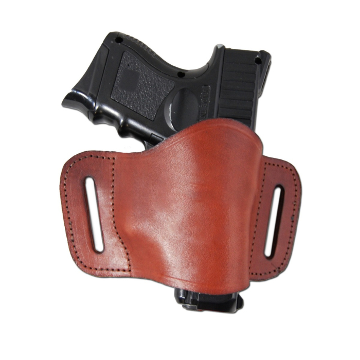 Compact Leather OWB Belt Slide Holster