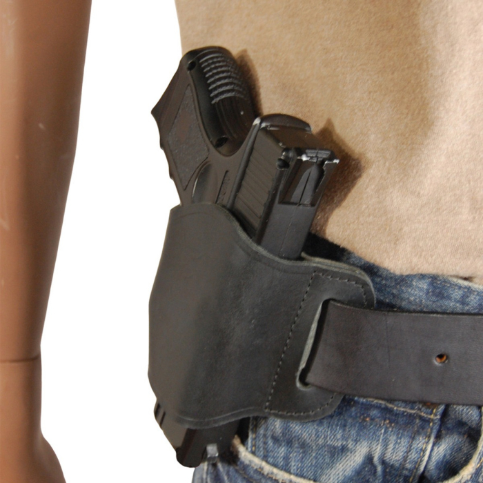 Compact Leather OWB Belt Slide Holster