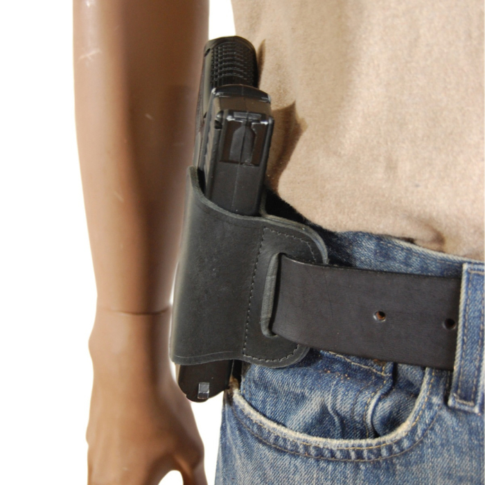 Compact Leather OWB Belt Slide Holster
