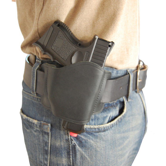 Compact Leather OWB Belt Slide Holster