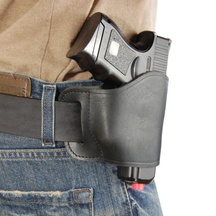 Compact Leather OWB Belt Slide Holster