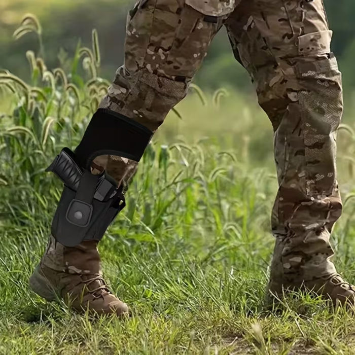 Elastic Ankle Holster with Magazine Pouch