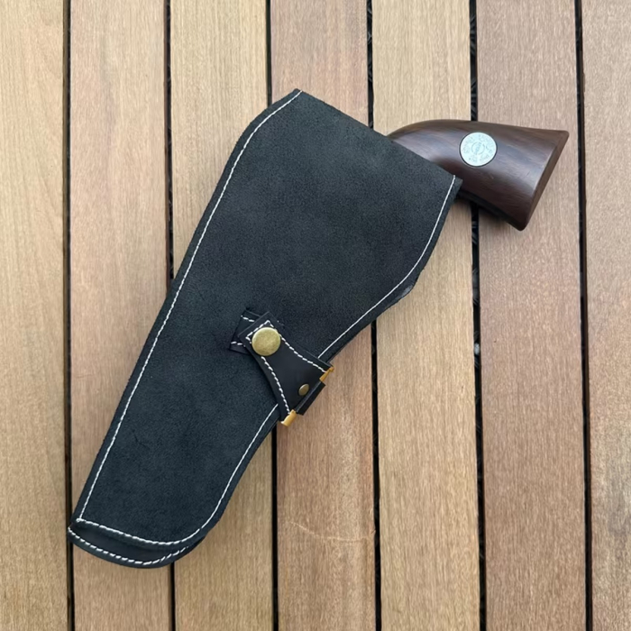 Western Leather Revolver Holster with Cartridge Loops